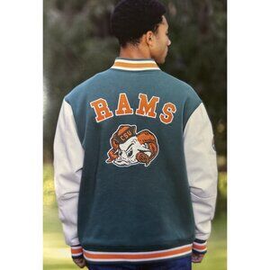CSU Colorado State Retro Rams Aggies Mens Letterman Jacket L Colosseum NCAA NEW